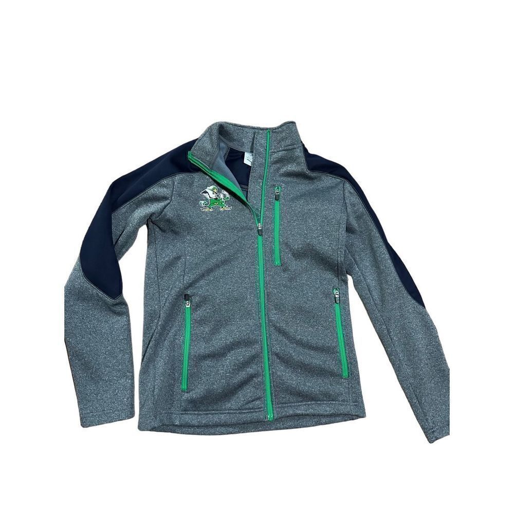 Norte Dame Gray Zip up light jacket by Rivalry Threads 91 sz small men’s